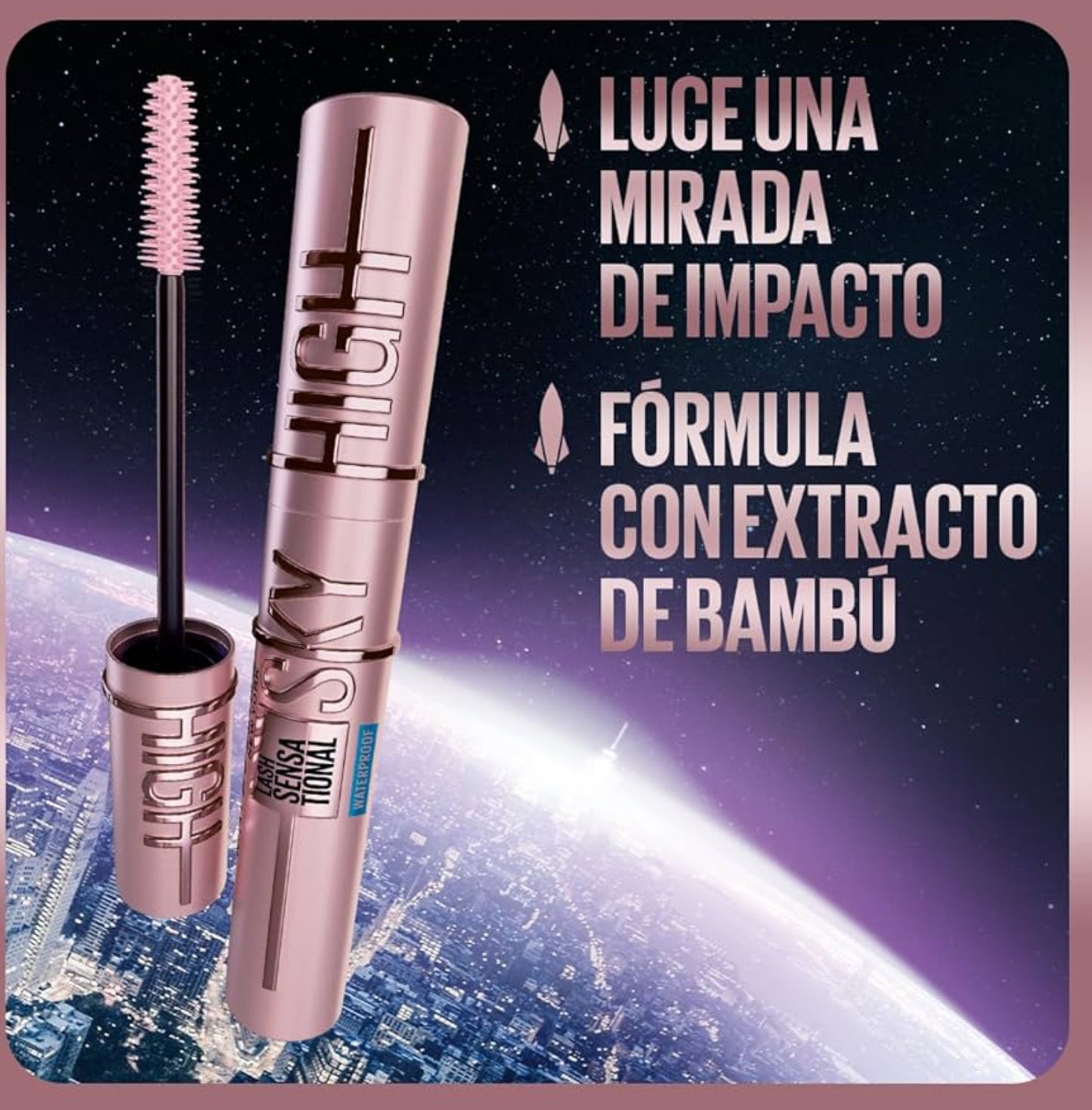 Maybelline Mascara de pestañas Sky High a prueba de agua