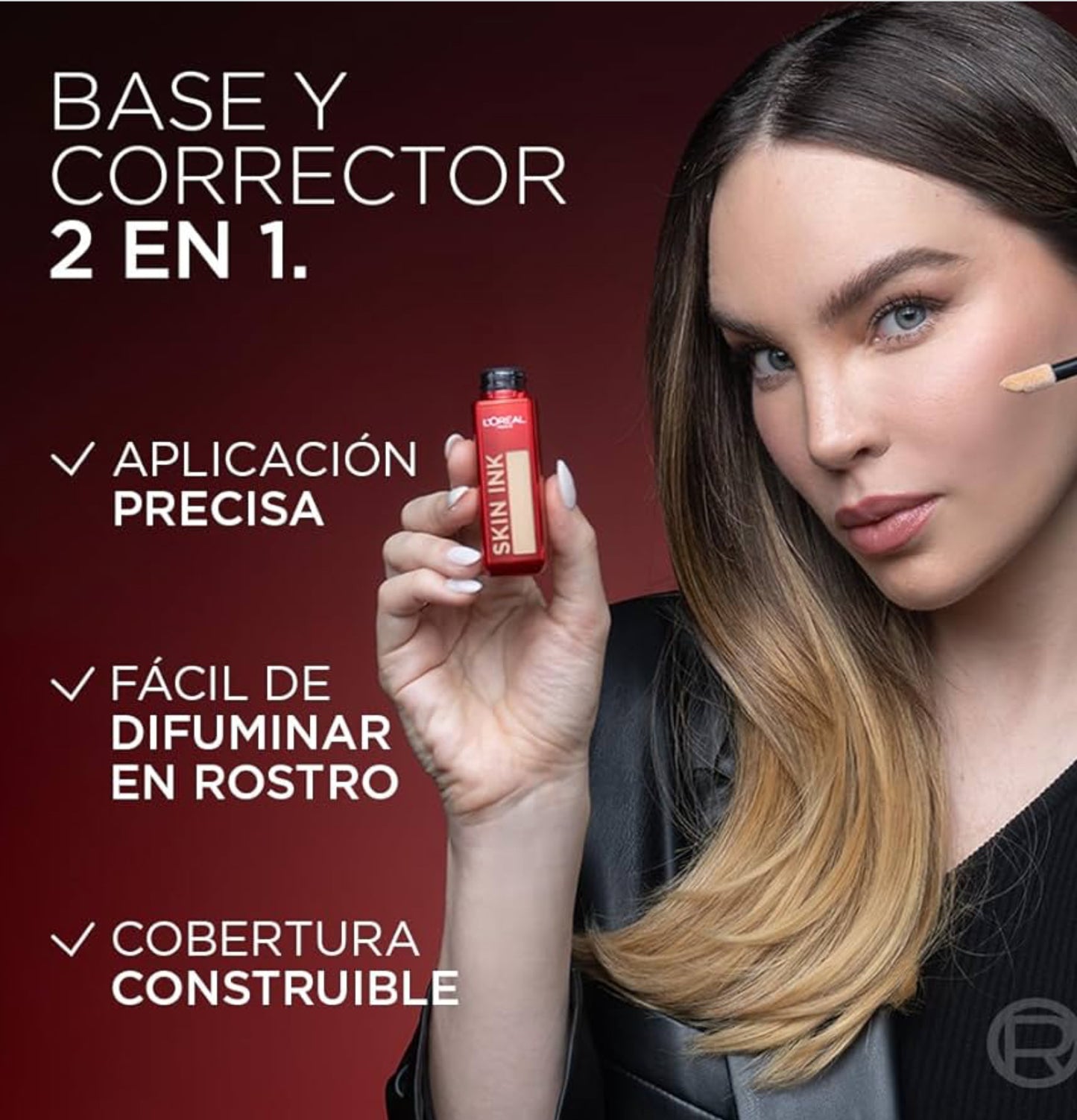 L'Oréal Paris Infallible Skin Ink Base de Maquillaje y Corrector 2 en 1